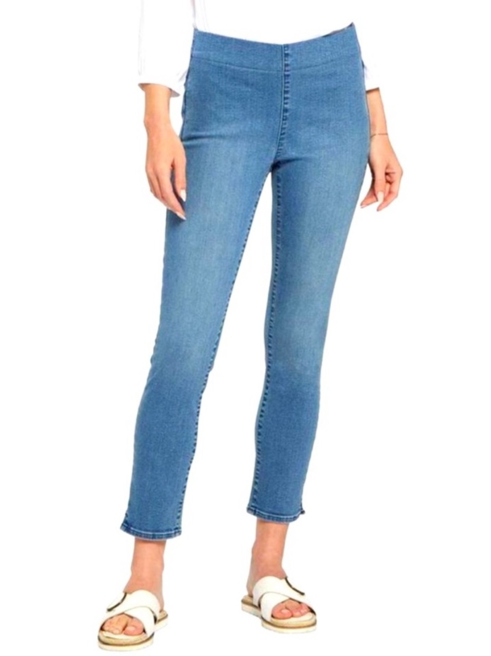 NWT NYDJ Callure Women’s Pull-On Super Skinny Ankle Blue Denim Jeans